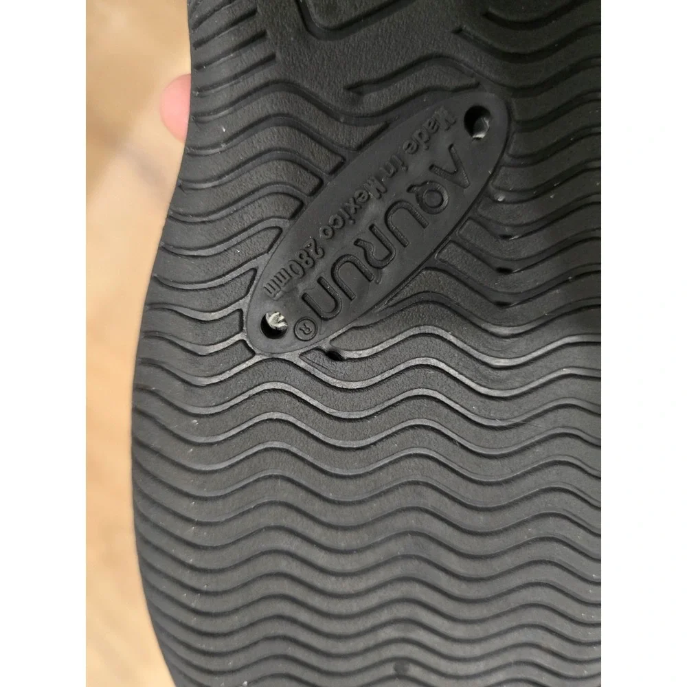 AQUARUN Unisex Water Shoes Aqua Socks Quick Dry Black Gray 280mm Beach Swim Pool